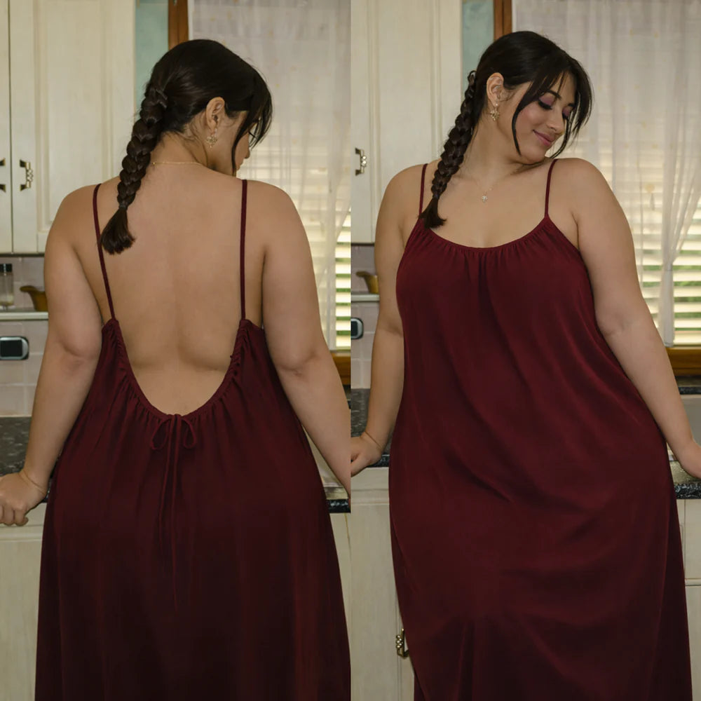 Premium Soft Flow Lounge Maxi Dress MARRON