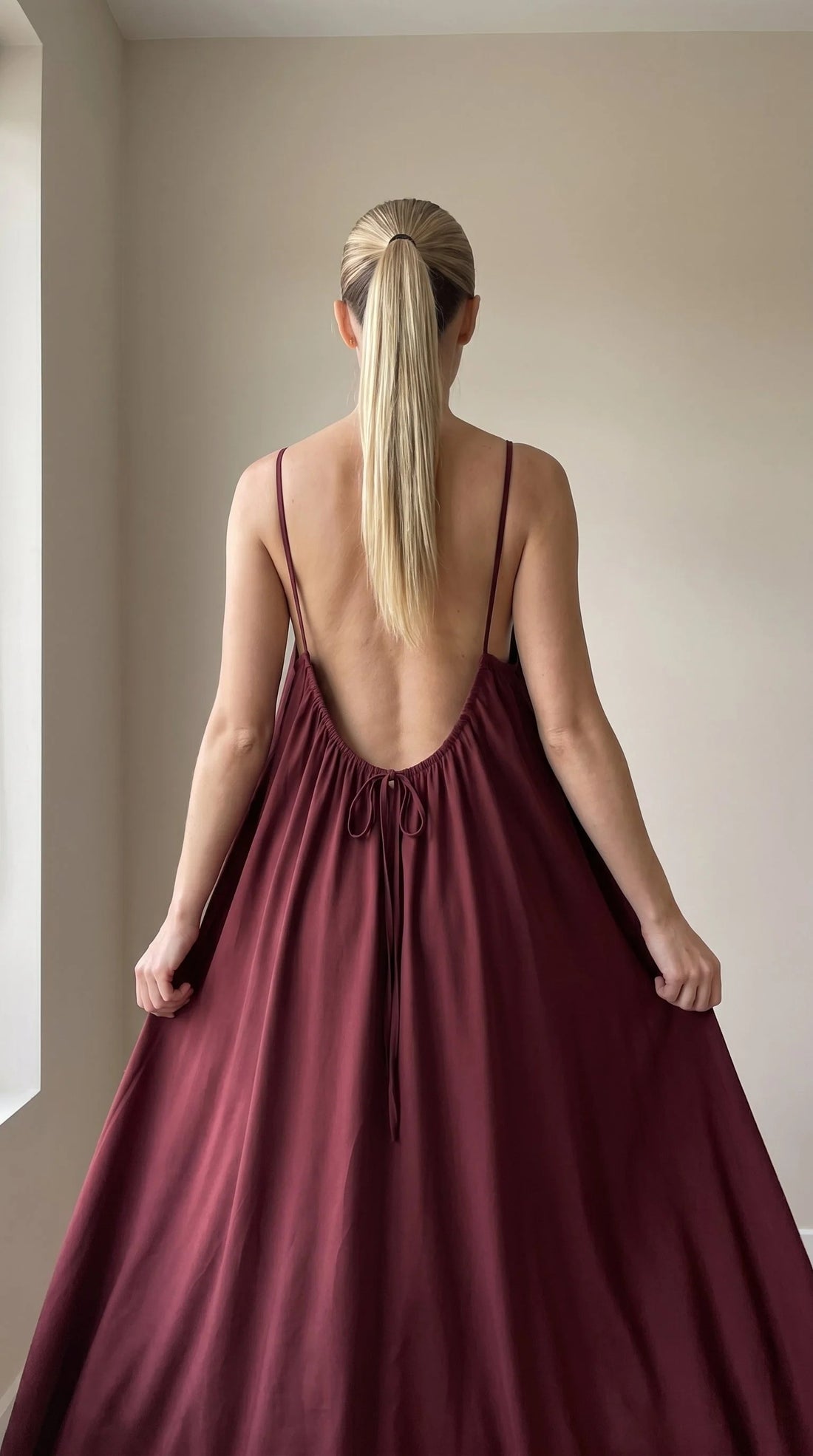 Premium Soft Flow Lounge Maxi Dress MARRON