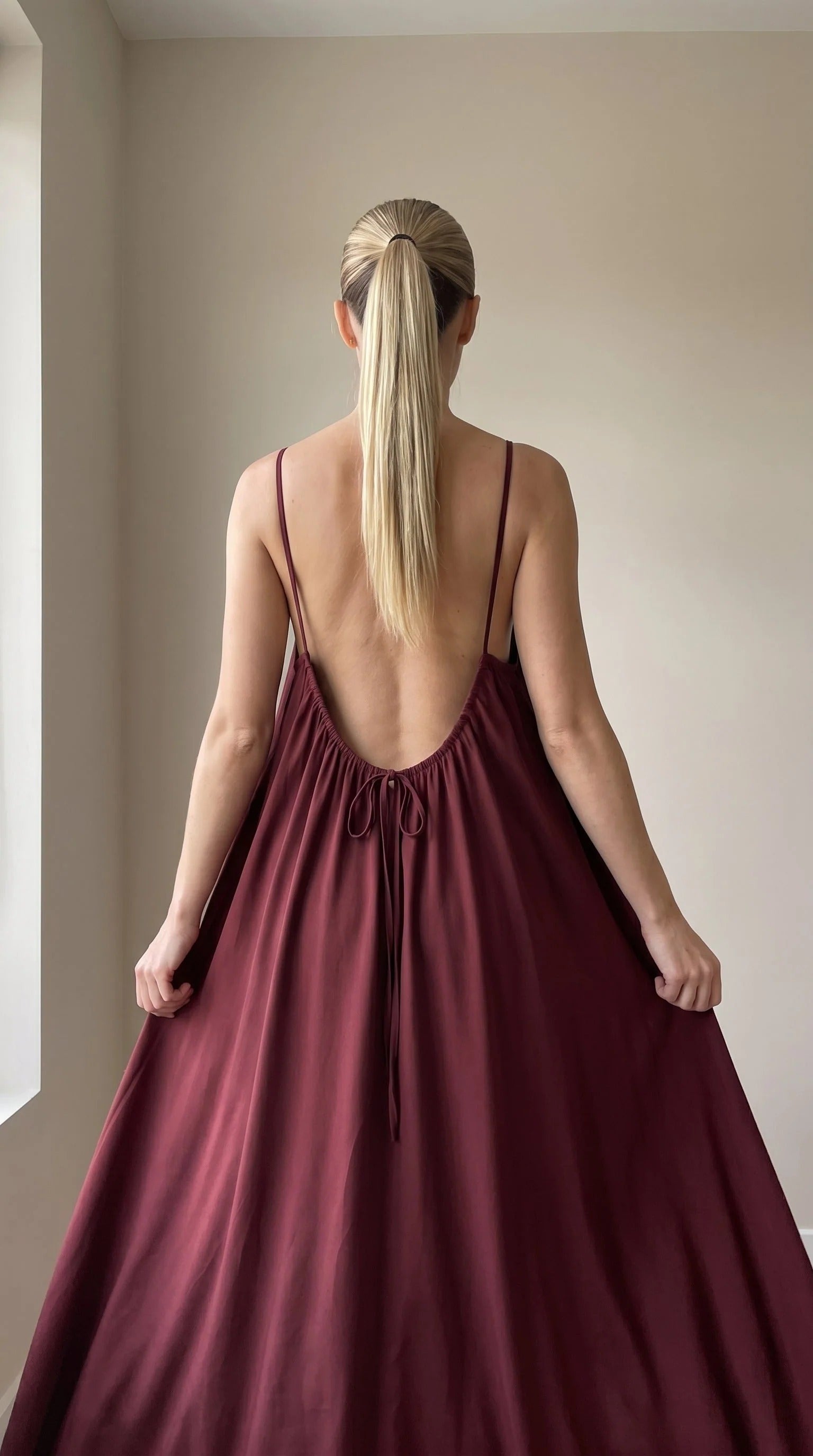 Premium Soft Flow Lounge Maxi Dress MARRON